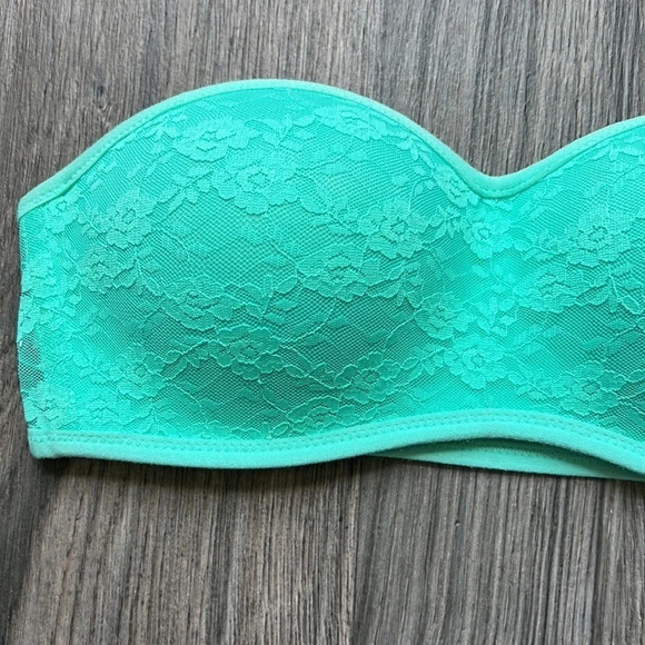 Victoria’s Secret Pink Strapless Bralette Teal Size Small - Picture 6 of 7